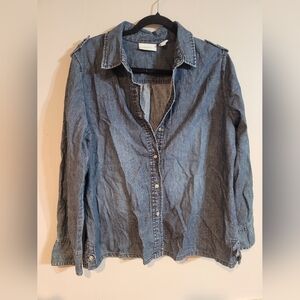 Women's Denim Button-Up Shirt